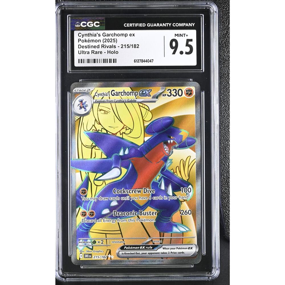 CGC 9.5 MINT+ Cynthia's Garchomp ex 215/182 2025 Destined Rivals Ultra Rare Holo